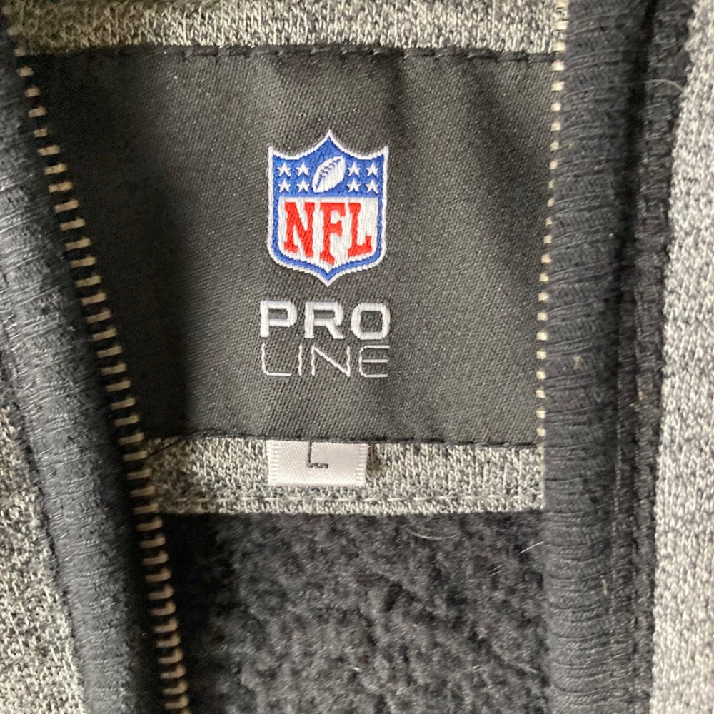 NFL Pro Line Indianapolis Colts Mens Large Gray Sherpa Lined Full Zip Hoodie - Picture 3 of 12